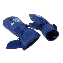 Детские зимние перчатки водонепроницаемые лыжные зимние спортивные варежки для От 6 до 8 лет мальчиков и девочек