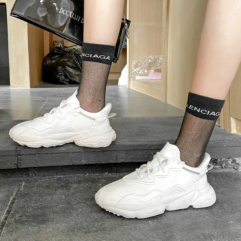Summer Shoes Round Toe Popular Sneakers Lace-Up Female Mixed Colors Women Flats Casual Walking Platfrom | Обувь