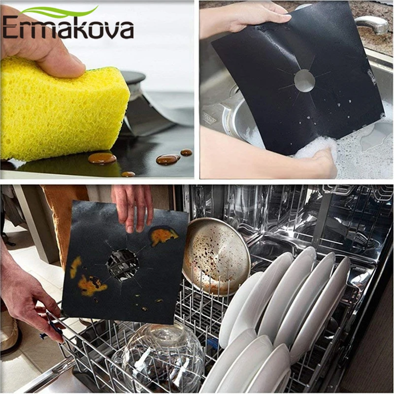 ERMAKOVA 2/4 шт крышка горелки печи антипригарная многоразовая газовая плита конфорка