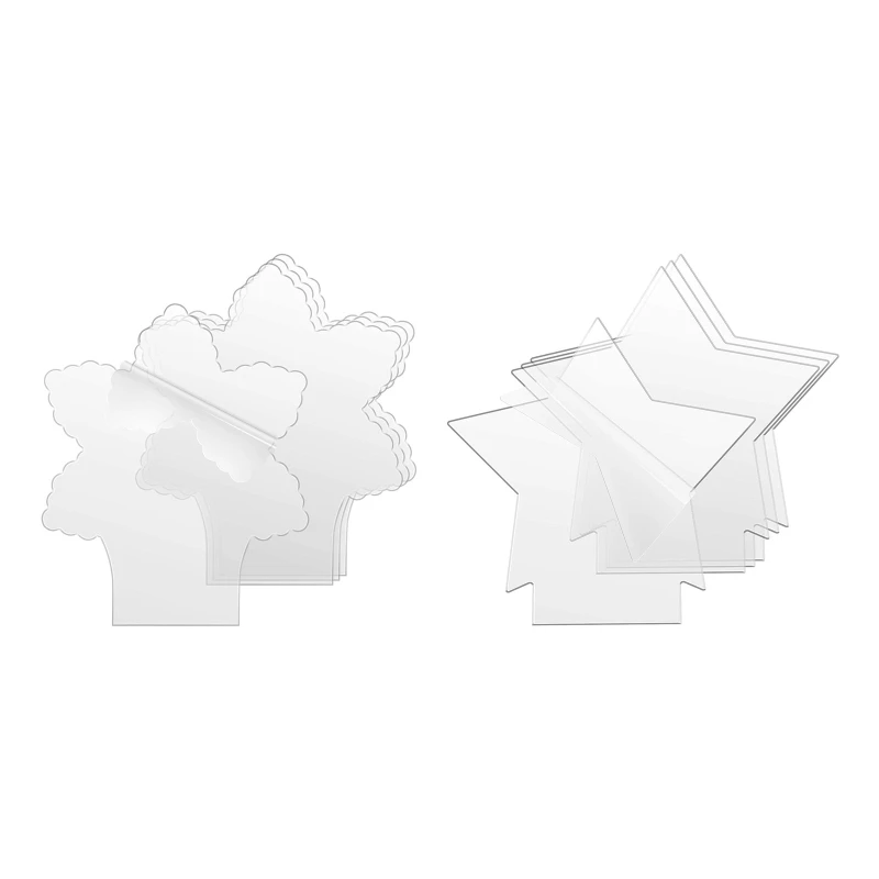 

2024 New 6 Pcs Acrylic Light Sheets for Creative Star Snowflake Design DIY LED Night Lights Supplies for Christmas Decoration