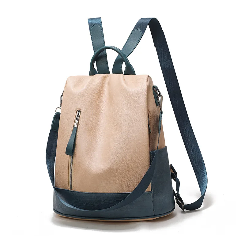 Новинка, Модный водонепроницаемый Повседневный женский рюкзак, кошелек, Противоугонный рюкзак, Mochila Feminina, школьная сумка на плечо для девочек-подростков - Цвет: Leather Khaki