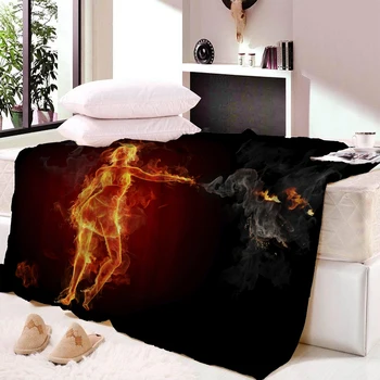 

Custom DIY Print Flameman Throw Blanket Flannel Blanket Machine Washable Blankets for Beds Dropship