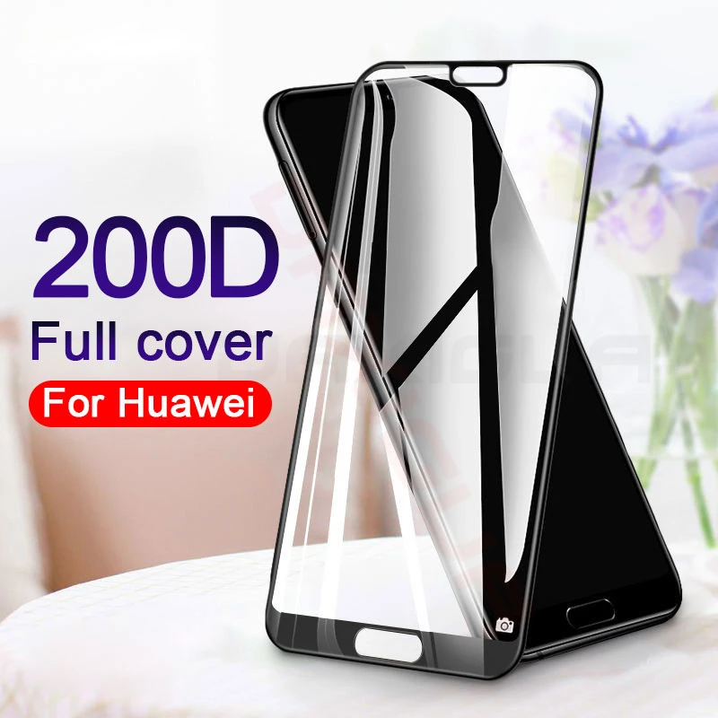 

200D Full Cover Tempered Glass For Huawei P20 P30 Lite Pro Nova 3E Screen Protector Glass On For Honor 10 20 Lite 20 Pro Film