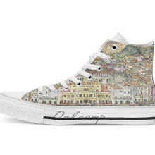 HD. Malcesine от Gustav Klimt. Высокая четкость дышащая Повседневная Высокая Топ на шнуровке холщовая Обувь Кеды Прямая