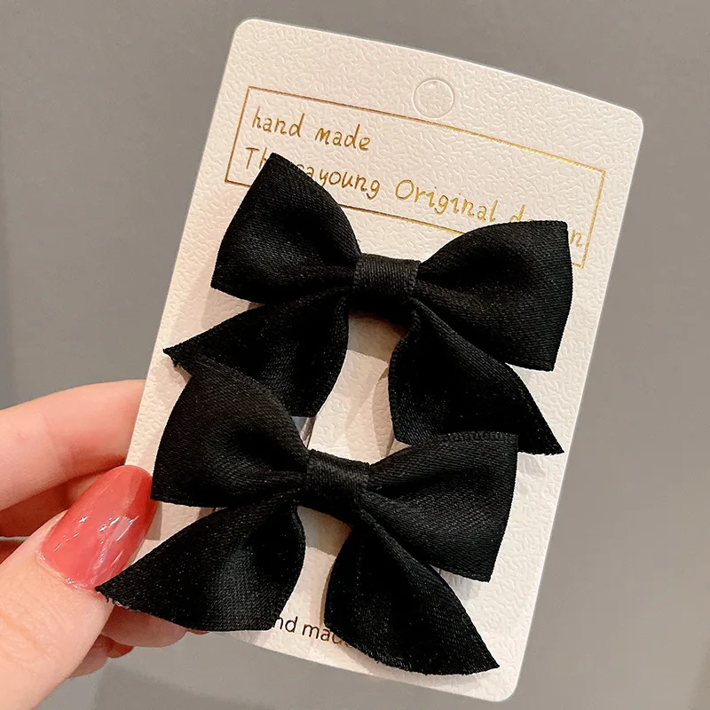2PCS/onePair Bow Headgear Cute Sweet Little Girl Hair Accessories Summer Girls Net Red Clips Baby Hairpins Children Hair Clips 2PCS/onePair Bow Headgear Cute Sweet Little Girl Hair Accessories Summer Girls Net Red Clips Baby Hairpins Children Hair Clips
