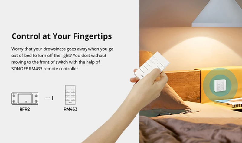SONOFF RFR2 433MHz WiFi DIY Smart Switch Smart Home Automation Module Via Ewelink APP Remote Control Work With Alexa Google Home