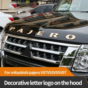 

Car hood trim Hood decoration letter logo Car Styling FRONT HOOD BONNET GRILL LIP MOLDING COVER TRIM BAR For mitsubishi pajero
