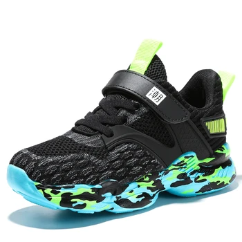 

2020 Summer New Children's Running Shoes Breathable Outdoor Boys and Girls Sneakers Brand Boy Sport Shoes Green Kids Sneakers