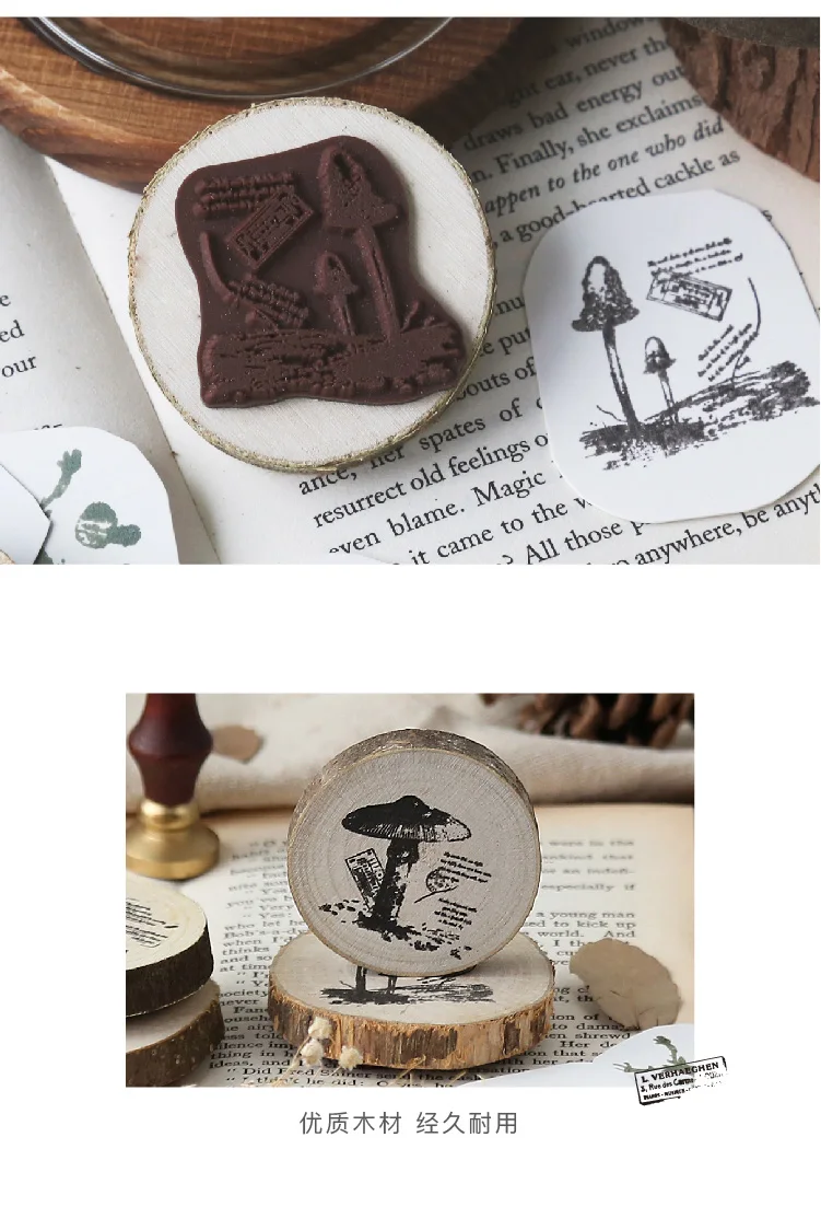 Vintage Natural Plants Rabbit Cat decoration stamp wooden rubber stamps for scrapbooking stationery DIY craft standard stamp