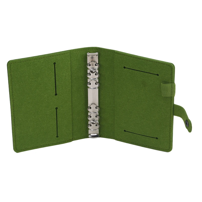 A5 A6 Felt Shell Fabric Notebook Loose Leaf Notebook Paper Planner Inner Page Ring Binder Stationery Gift Traveler Journal 3
