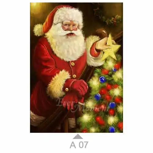 Ever Moment Алмазная картина Санта Клаус Рождество полный квадратный Декор стены крестиком Алмазная вышивка мозаика S2F2400 - Цвет: A07