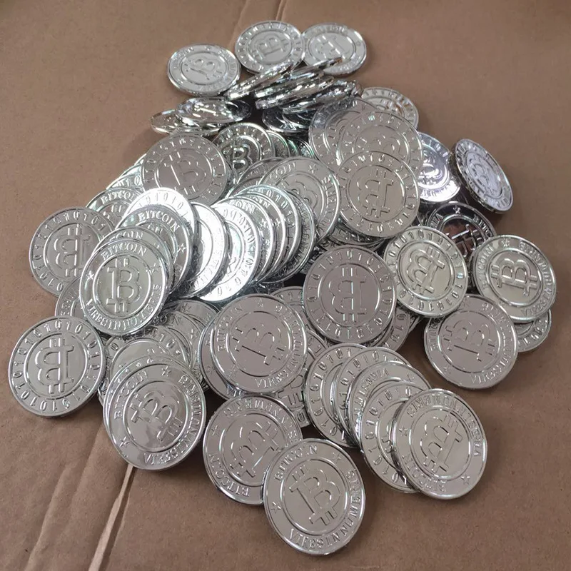 200 шт./компл. международная торговля Новая высококачественная Пластиковая Золотая игра с монетами жетон-Монета игрушка пират Золотая монета Биткойн 3,9 см* 3,9 см