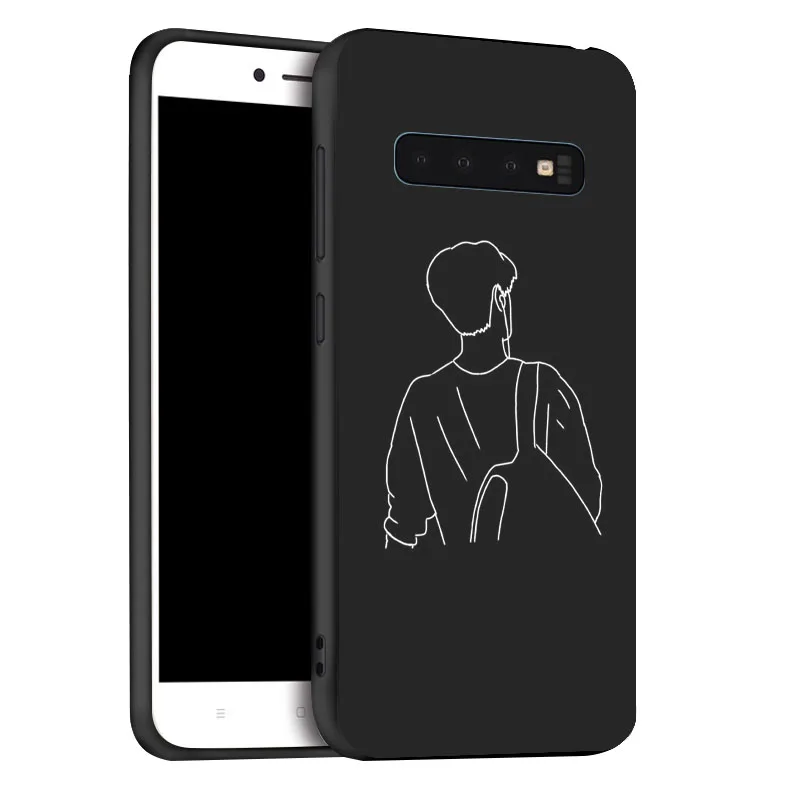 x068 3D типа «сделай сам» чехол для samsung Galaxy S10 Lite S10E чехол силиконовый черный чехол для samsung S9 S8 плюс S10 5G Чехлы для крышки Fundas - Цвет: x068