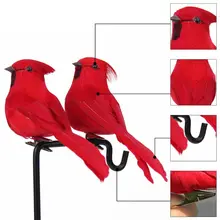 12 шт. искусственный пенный перо имитация птицы с зажимами для рождественской елки Dec