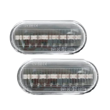 

2Pcs Amber Led Fender Side Marker Turn Signal Lights for Seat Ibiza Leon for Skoda Octavia for Ford Focus Mk2 (White)