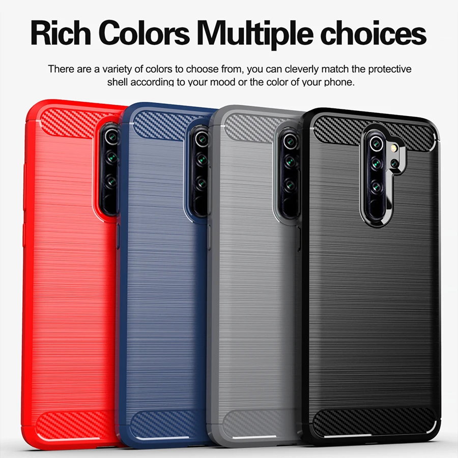 Чехол-накладка для Xiaomi Redmi Note 9 Pro 9s 7 8 углеродное волокно ТПУ роскошный Xiomi Mi 10 lite