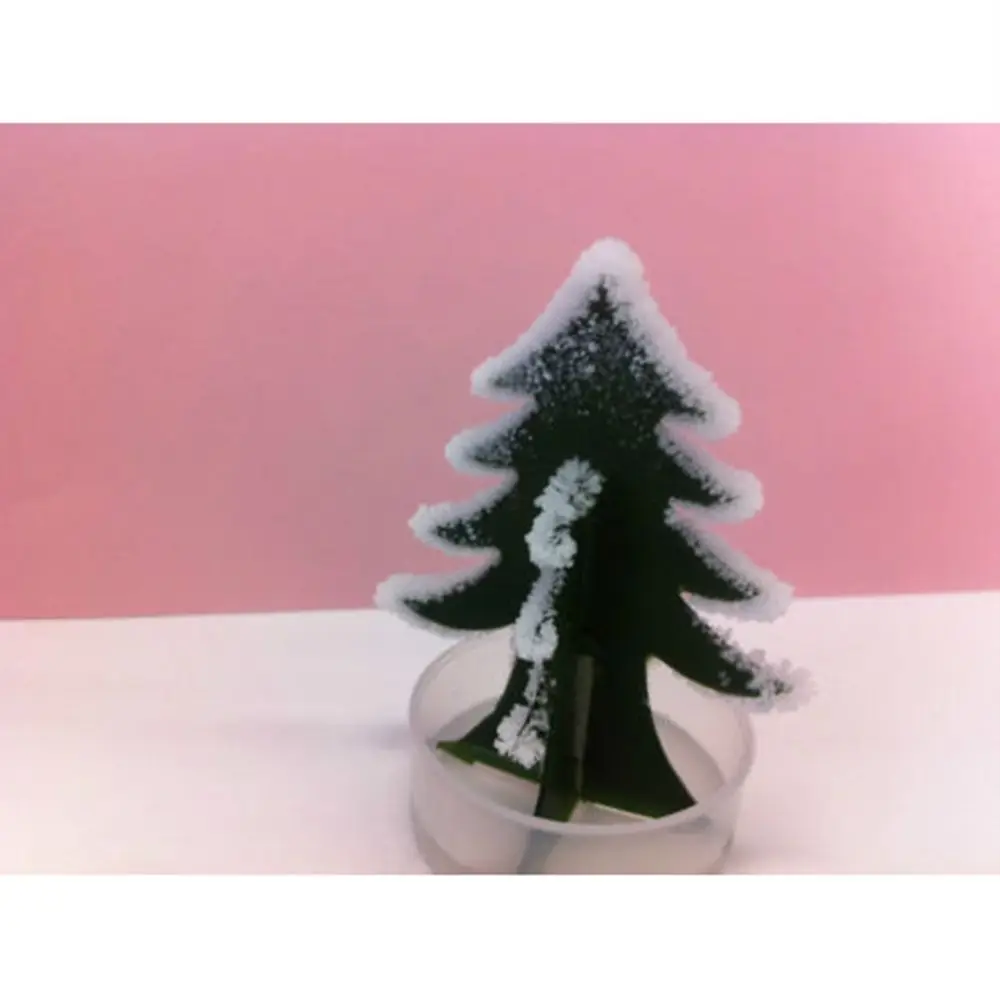 Christmas Tree Ornaments Magic Growing Christmas Tree Crystal Paper Christmas Decoration New Year Science Toy Artificial Home Decor Ornaments Wholes