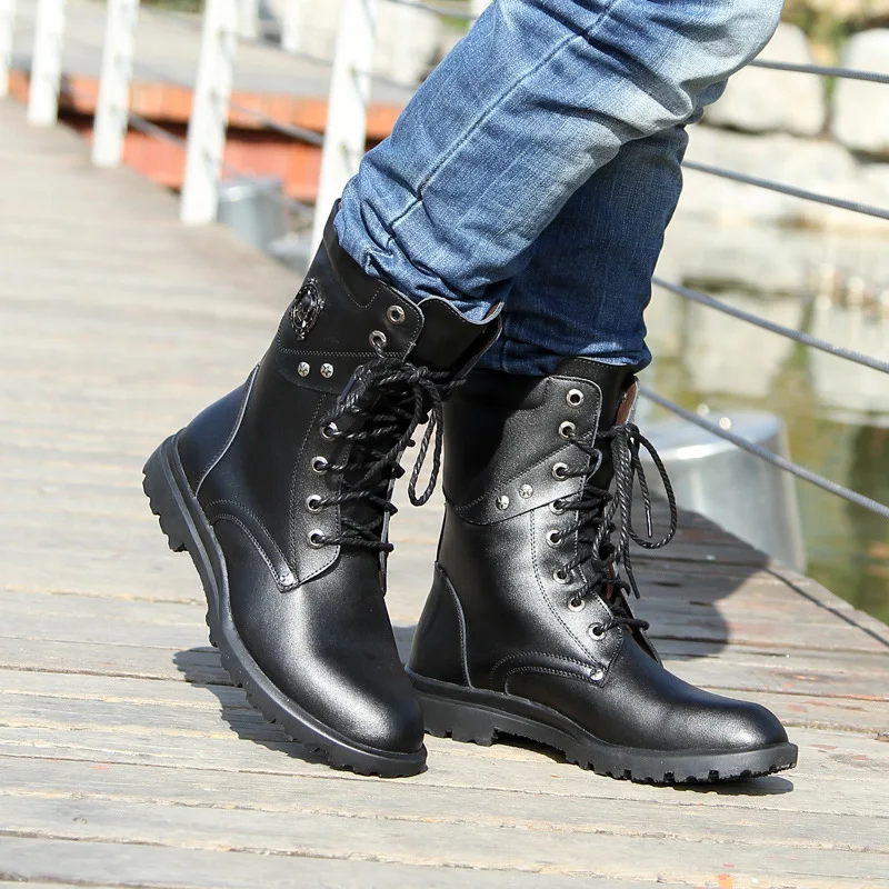 

Men's Winter Leather Boots Shoes Man Business Boots Chelsea Men's Boot