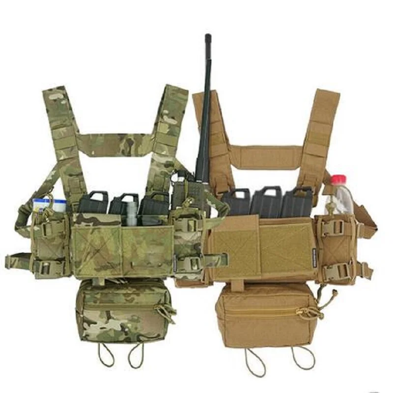 

1098 Multicam/Brown Tactical Airsoft SS Micro Fight Chassis MK3 MK4 Chest Rig