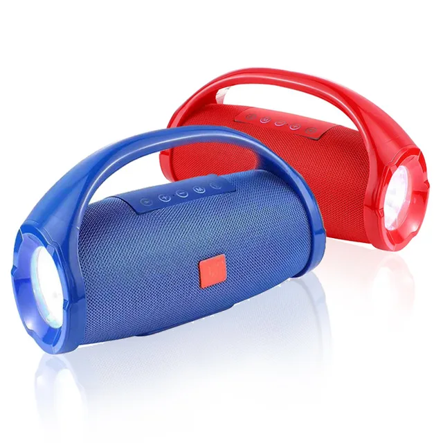 

Portable outdoor Waterproof stereo 3D Subwoofer Bluetooth speaker wireless speaker With LED light flashlight lighting TF card