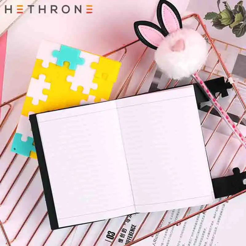 Hethrone Kawaii, силиконовый блокнот для самостоятельной сборки, съемная креативная головоломка, портативный удобный блокнот для школы, офиса, карманный блокнот