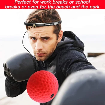 

Cool Boxing Ball 3 Difficulty Level Reaction Balls With Sweatband Adult Kids Women Boxing Reflex Speed Punch Ball Home Gym