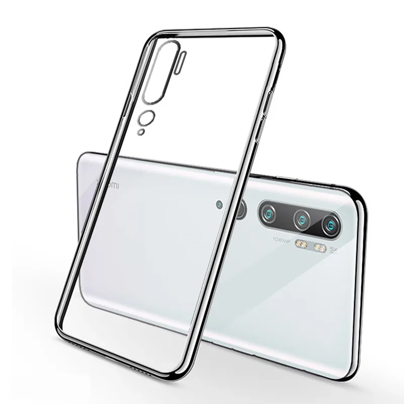 Soft Laser Plating Transparent Crystal Back Phone Case