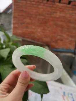 

Real Myanmar green jade bangles handcarved lucky flower jadeite jade bracelet emerald jade bracelets jade jewelry jade jewelry