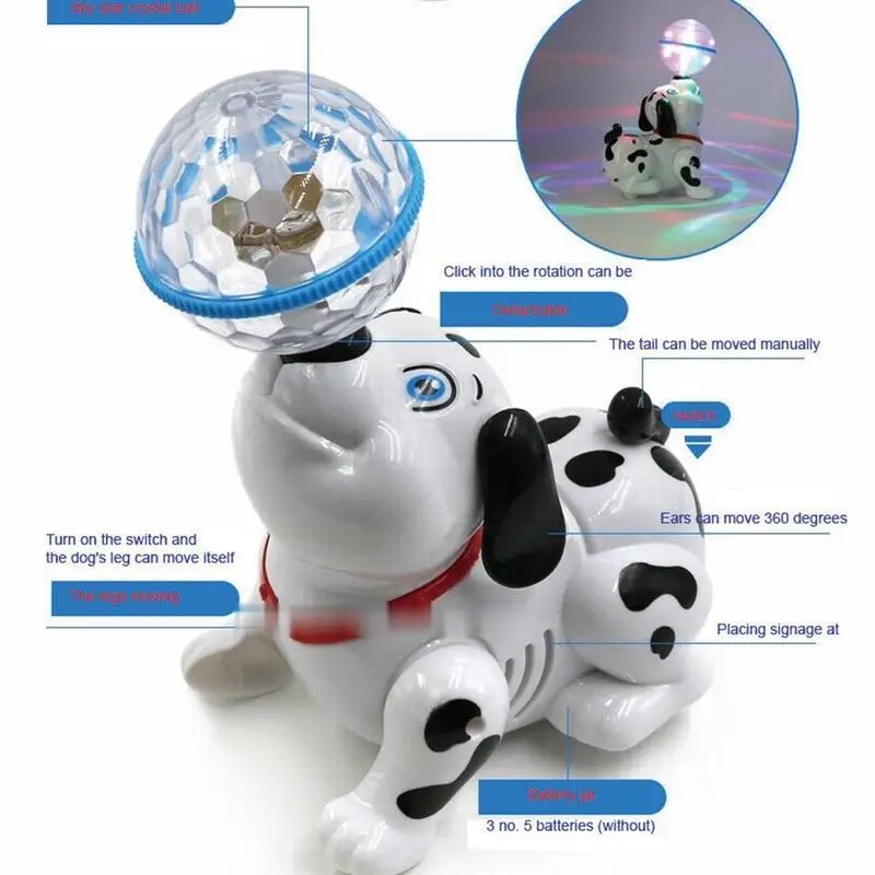 Горячая Распродажа, 3d Электрический робот, игрушки для собак, можно лаять, ходить, танцы, животные, вперед, игрушка, музыкальный светильник для интерактивных детей, подарки