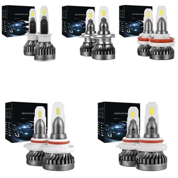 

2Pcs 240W 52000LM Combo LED Auto Headlight Bulbs Kit 6500K White
