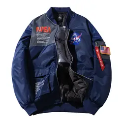 2019 зимняя мужская одежда с хлопковой подкладкой в новом стиле Amazon, куртка с воротником-стойкой для пилота НАСА, рабочая одежда большого