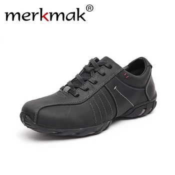 

Merkamk Mesh Genuine Leather Men Casual Shoes Luxury Handmade Leisure Fashion Sneakers Big Size Italian Style Lace-up Shoes Men