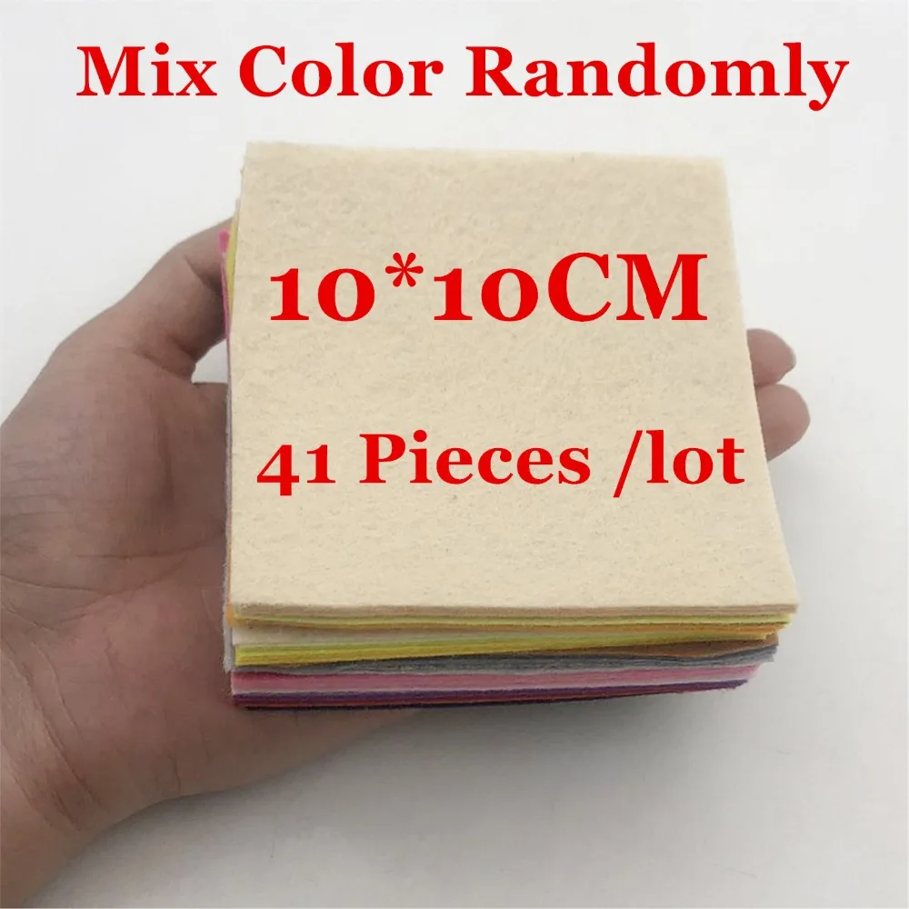 1MM 41pc 10/20/30CM Colorful Handmade Felt Fabric Cloth Flowers DIY Craft Felt For Home Wedding Decor Needlework Sewing Supplies