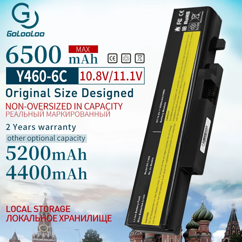 11,1 V ноутбук аккумулятор для Lenovo IdeaPad B560 Y460 V560 Y560 Y460A Y460AT Y460C Y460N Y460P Y560 Y560A Y560P 57Y6440 L10S6Y01