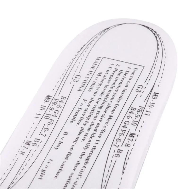 운동화용 메모리 폼 정형외과용 깔창 1쌍 통기성 땀 흡수 아치 지지 충격 흡수 편안한 패드
