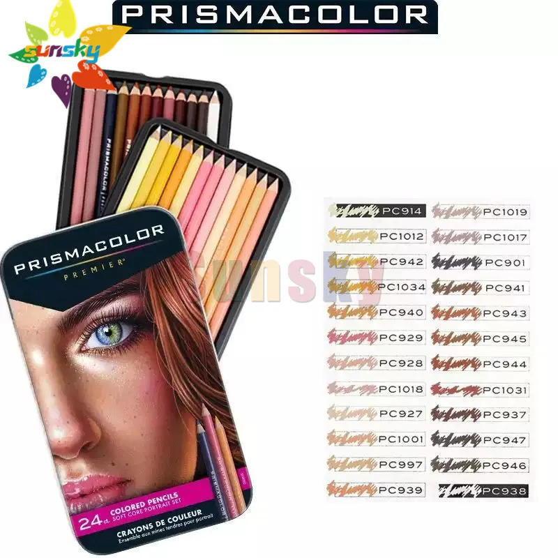 Original Prismacolor pencils oily colored pencils set  12/24/36/48/72/132/150 color skin tone portrait material escolar