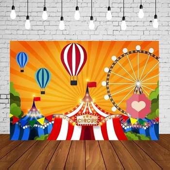 

Circus Tent Ferris wheel Birthday Photography Backdrop Newborn Portrait Photocall Photophone Photo Studio Background SM1020
