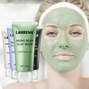

Mung Bean Clay Face Mask Bamboo Charcoal/Blueberry/Rose Clay Mask Deep Cleaning Remove Grease Shrinks Pores Nourishing Skin Care