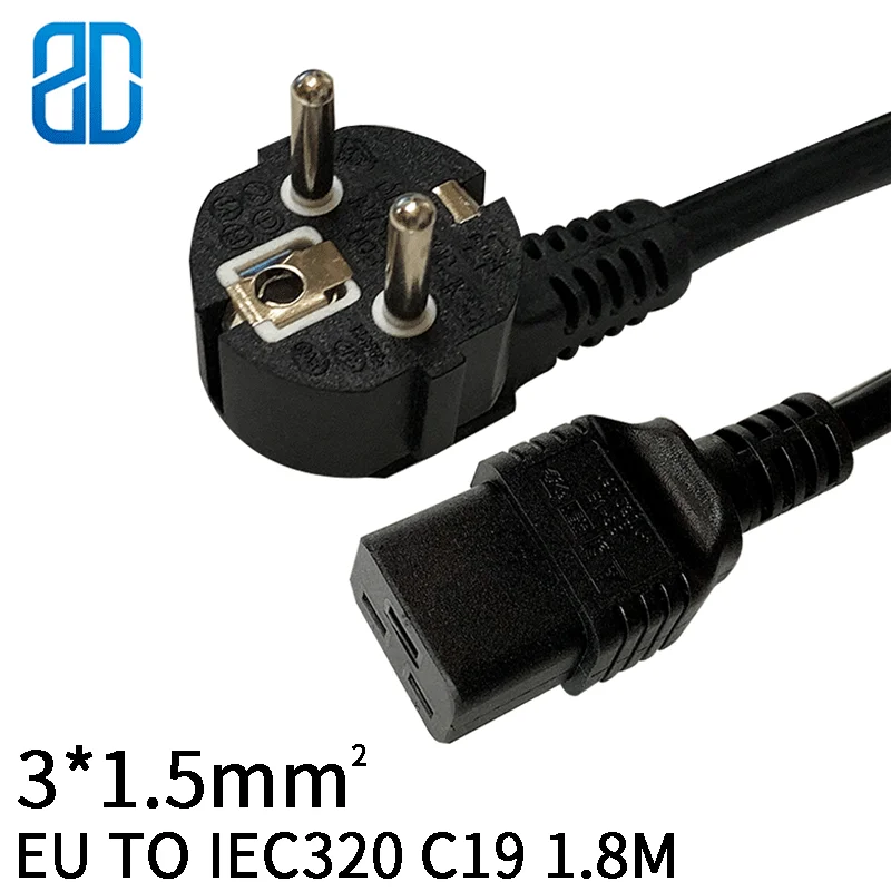 EU C19 ЕС Европейский Россия Германия 3Pin к IEC 320 удлинитель питания Шнур для PDU шасси