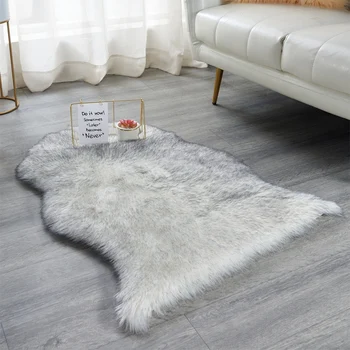 

Fluffy Area Rugs Mat Bedroom carpet for living room Sheepskin rug Chair Cover Seat Pad Soft Carpet Hairy Plain Skin Fur Plain