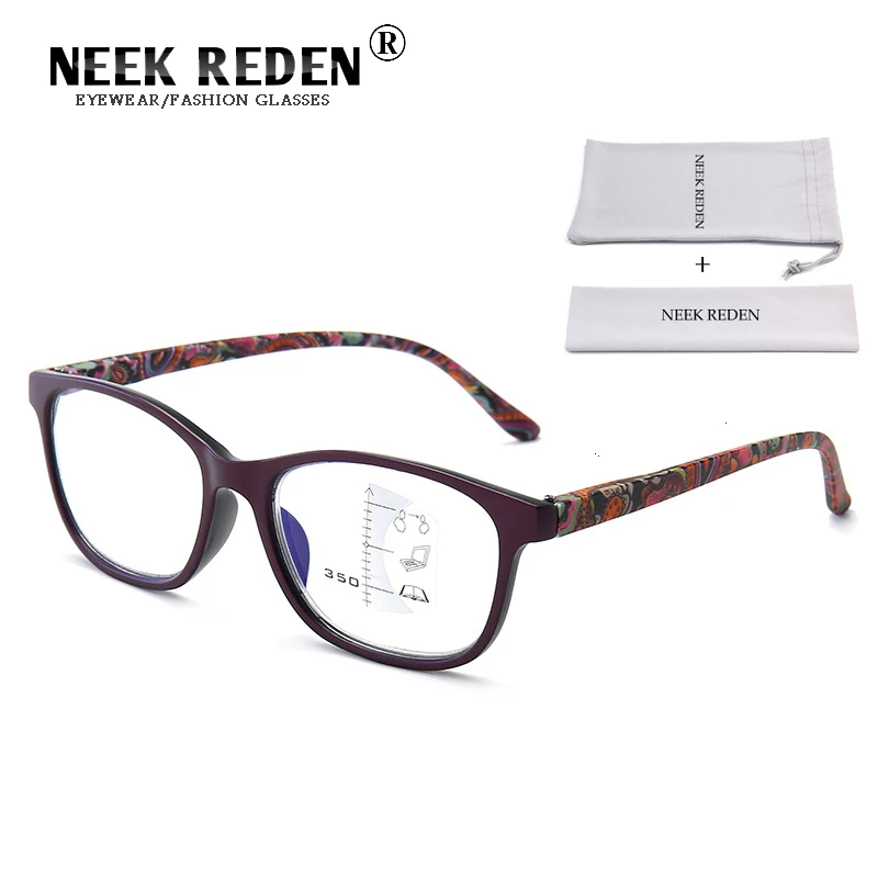 

Anti Blue Progressive Multifocal Reading Glasses Men High Quality Hyperopia Presbyopia Women Eyeglasses For Sight Diopters