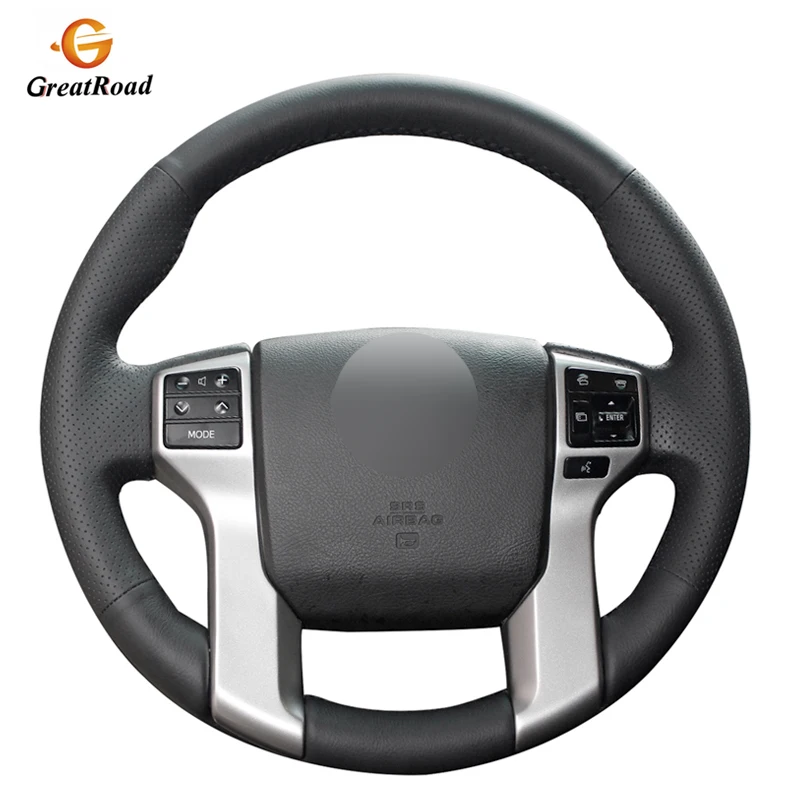 

Black PU Artificial Leather Car Steering Wheel Cover for Toyota Land Cruiser Prado 2010-2017 Tundra 2014-2019 Tacoma 2012-2019