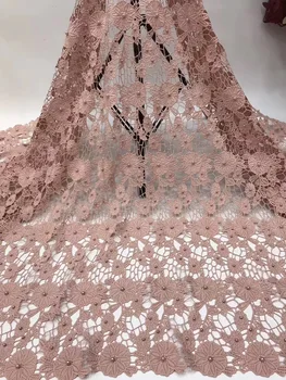 

African Lace Fabric Handmade French Tulle Lace Fabric 2019 High Quality Nigerian Laces Fabrics With Beads For Wedding
