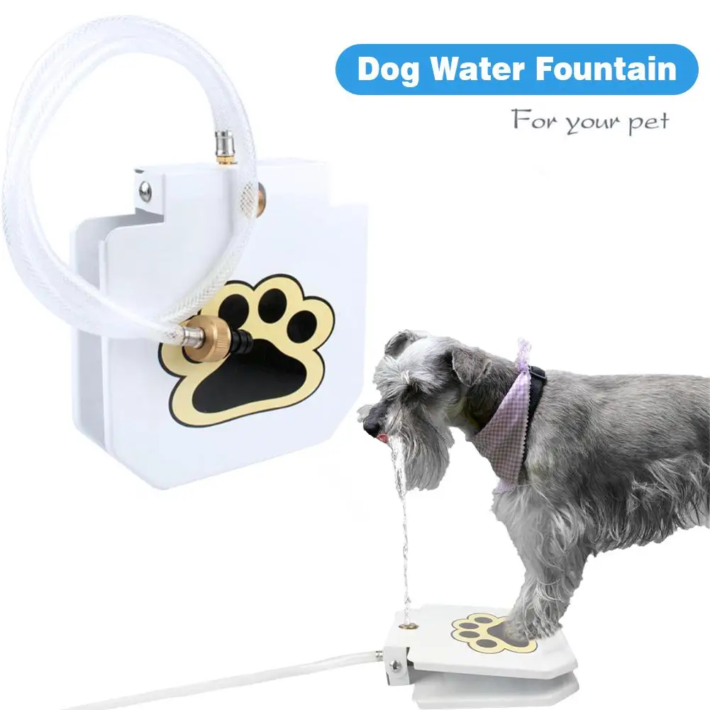 

Dog Pet Water Fountain Step-on Pet Water Dispenser System for Providing Constant Stream