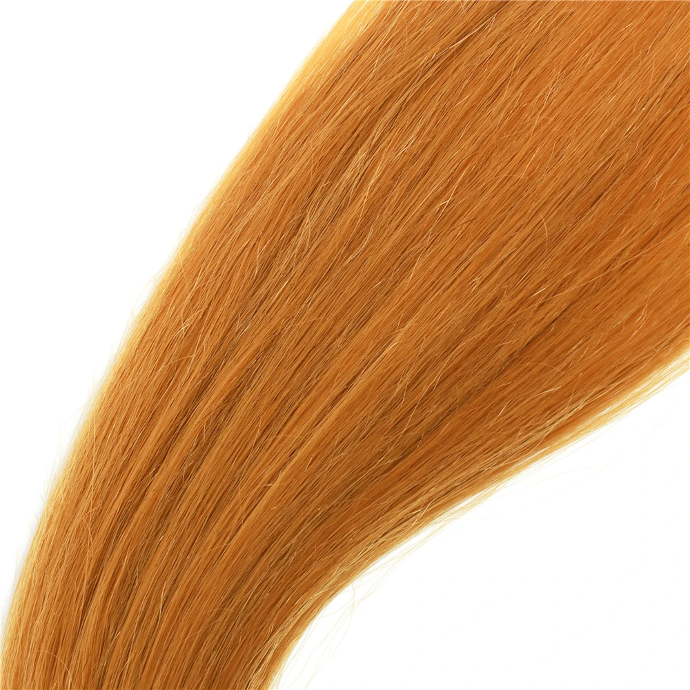 Синтетические шелковистые прямые пряди волос 24 дюйма Омбре цвет T27 6 Пряди все в одной упаковке Термостойкое синтетическое волокно 240 г