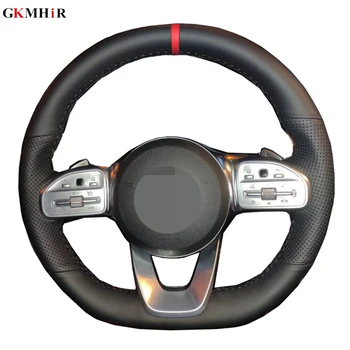 

DIY Black Artificial Leather Car Steering Wheel Cover For Mercedes-Benz A-Class W177 C-Class W205 E-Class W213 S-Class W222