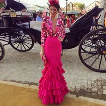 Розовая Женская юбка русалки, Многоуровневая плиссированная юбка длиной до пола на заказ, вечерние юбки на молнии