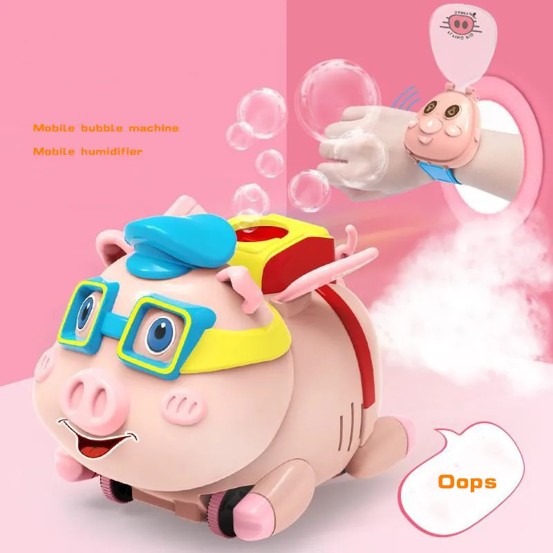 Creative Remote-controlled Toys for Children Cartoon Kids Watch Spray Bubble Web Celebrity Music Pig Educational Toy | Игрушки и хобби