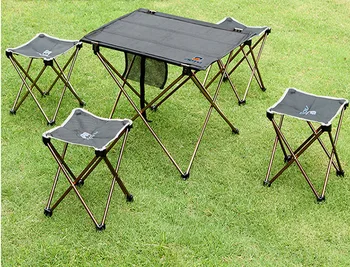 

AOTU Folding Table For Outdoor Portable Aluminum Square Table Aablecloth Aluminum Alloy Large Table Y325