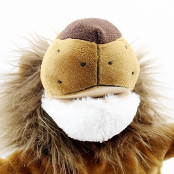 Fun and interactive toy Cartoon Animals Monkey Dog Lion Stuffed Plush Hand Puppet Xmas Kid